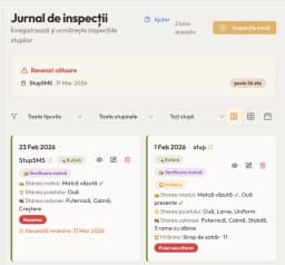 Jurnal de inspecții