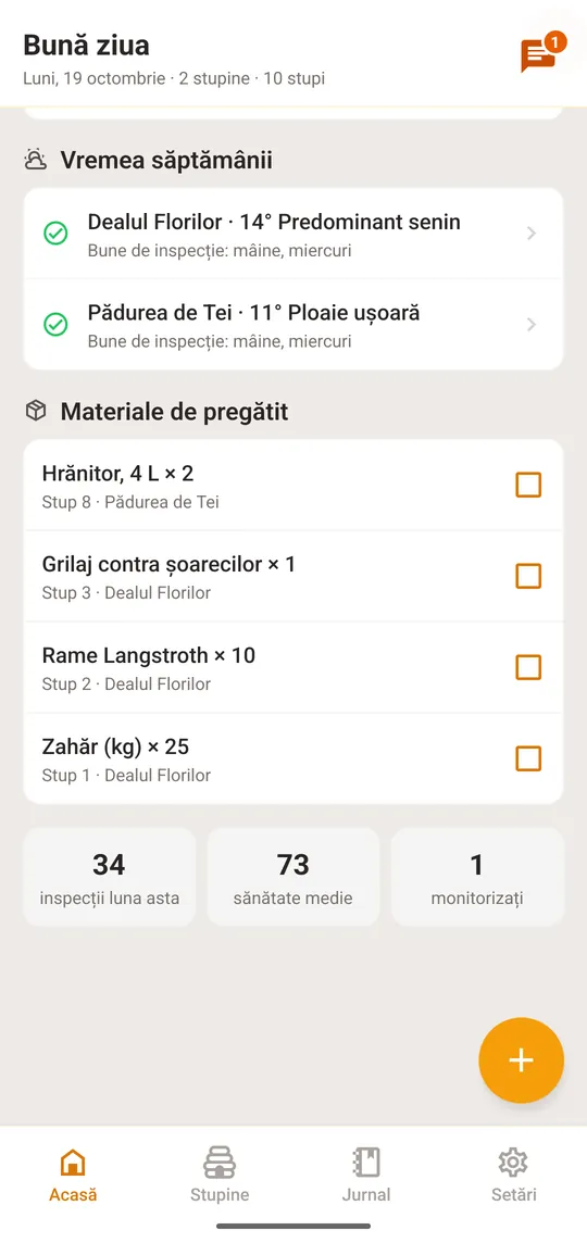 Deschide „Acasă”, prima filă
